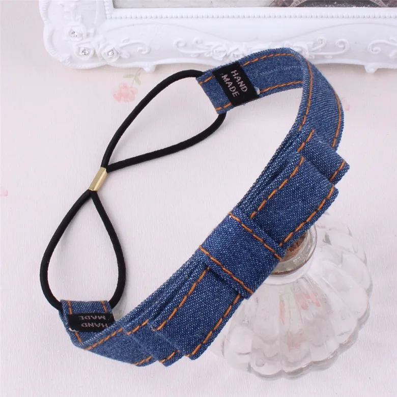 Классический Клетчатый головной убор для маленьких девочек милый джинсовый с