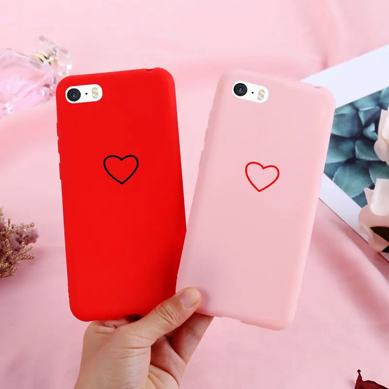NORLSTY сердце любовь пластичный чехол из термополиуретана силикона для iPhone 5 S SE 5C 4 4S