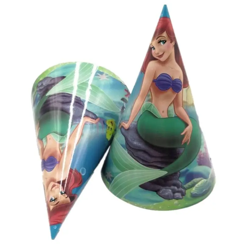 

Mermaid Theme Wholesale paper Flags Plate Cap Baby Happy Birthday wedding event party supplies for kids Party decoration
