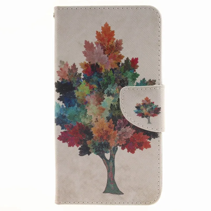 Color Tree Классический чехол-портмоне из искусственной кожи чехол для Apple iPhone 7 8 6 6s Plus X Xs Max Xr чехол-книжка с отделением для карт Чехлы для телефона с держатель TPU D26G - Цвет: Color Tree