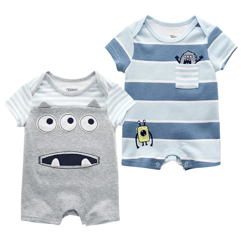 Детские комбинезоны на новый год 2 шт. летняя одежда для новорожденных мальчиков