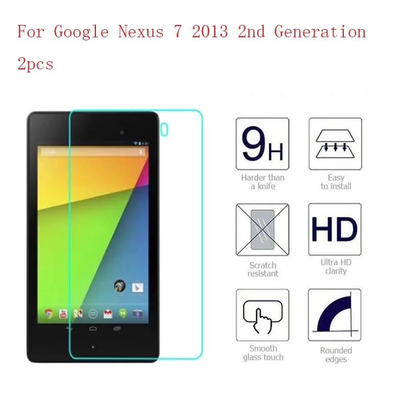 Ультратонкое закаленное стекло для планшета Google Nexus 7 2013 2 го поколения Защитная