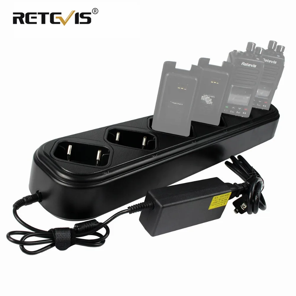 Новое быстрое шестиполосное зарядное устройство однорядное для Retevis RT8 RT81 RT82 для TYT MD-390 рация DMR радио зарядное устройство аксессуары J9115S