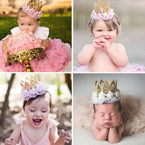 Фото Новинка 2019 милая детская повязка на голову с короной тиары принцессы для