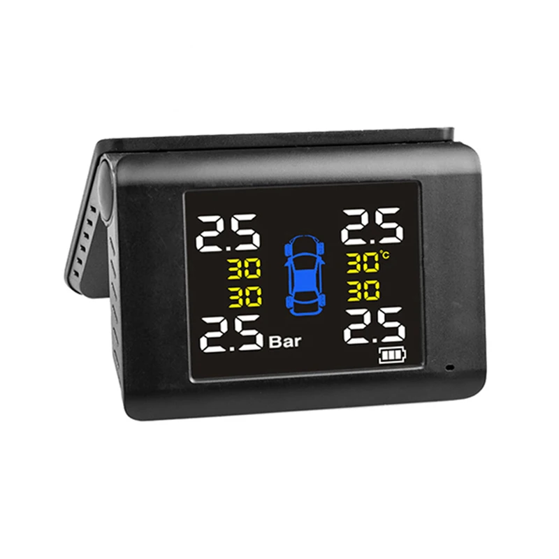 TUAO S6e Smart Car TPMS Tire Pressure Monitoring System Solar Power Charging TFT Display Tyre pressure sensor Auto alarm system |