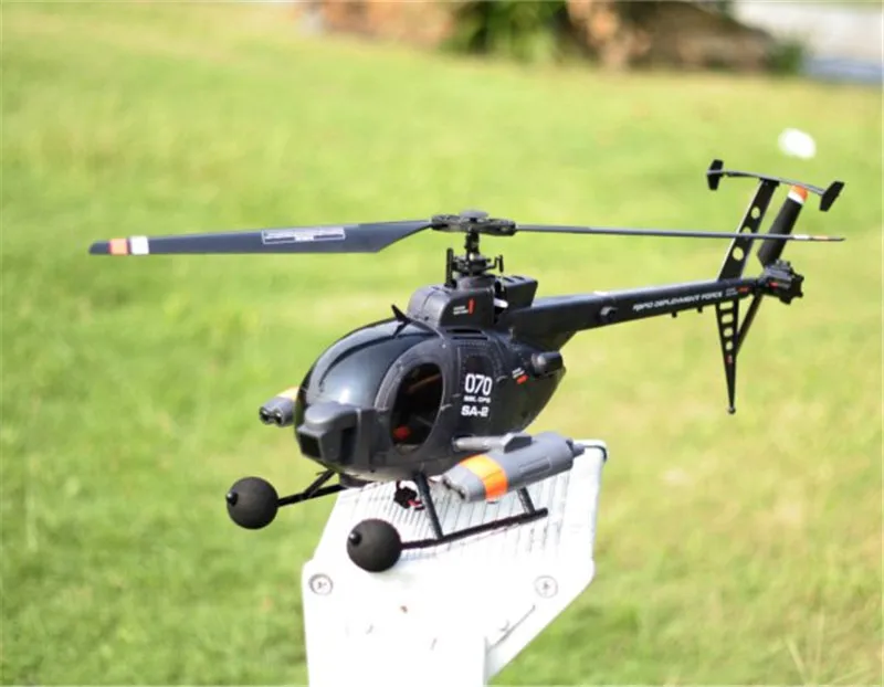 FX070C 2,4G 4CH 6-Axis Gyro Flybarless MD500 Масштаб RC вертолет