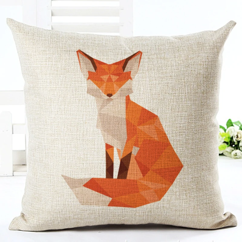 2016 новое поступление декоративная подушка для кровати с алмазным лисьим принтом