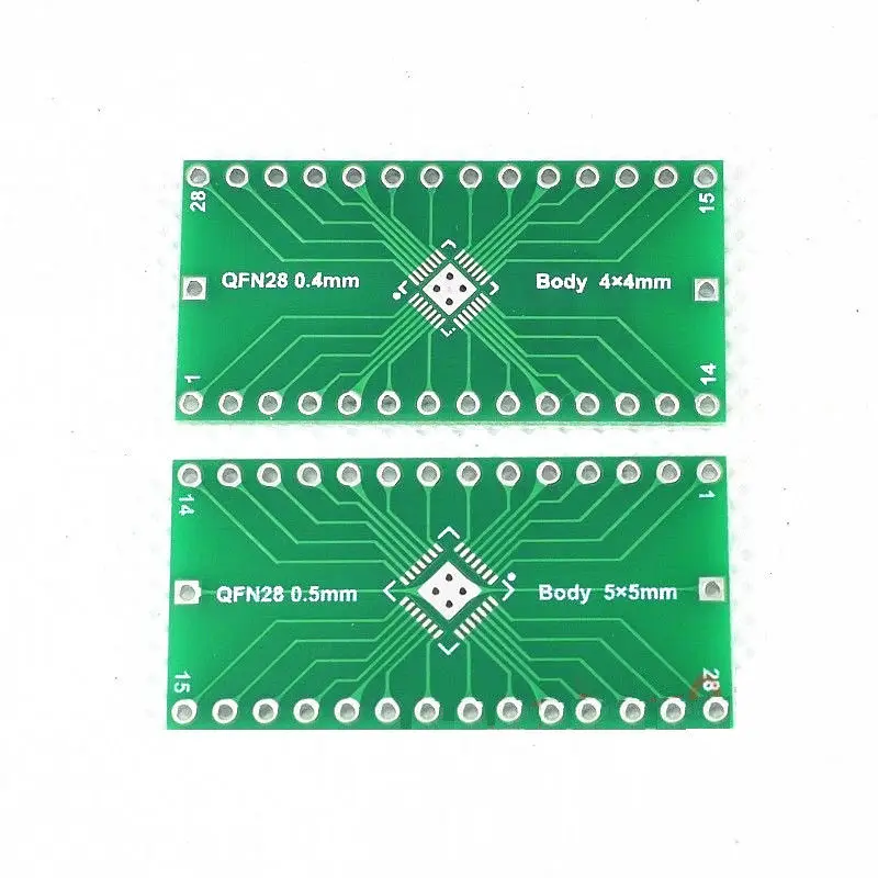 

2PCS QFN28 0.4mm 0.5mm to 2.54mm DIP Adapter PCB Board Converter IC