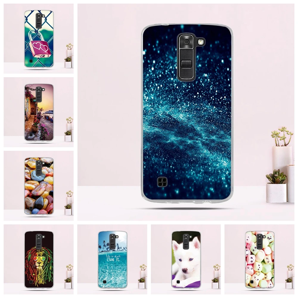 Задняя крышка для LG K7 Tribute 5 LS675 X210 X210DS силиконовый чехол ТПУ Cat 3D с рисунком