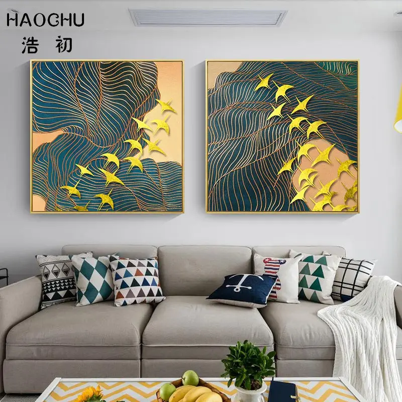 HAOCHU новые китайские летающие птицы Xiangyun декоративные картины художественный