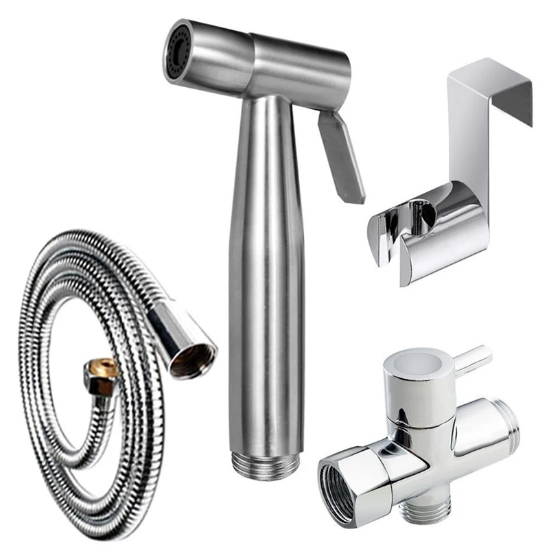 bidet set7 Modun стальной ручной гигиенический душ портативный Туалет Биде Распылитель водяной пистолет Душ Туалет биде кран Ванная комната биде спрей - Цвет: bidet set7