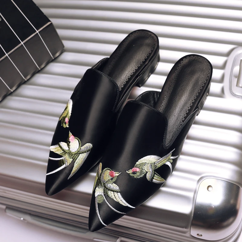 2017 женские сандалии с вышивкой модная женская обувь большого размера на весну и