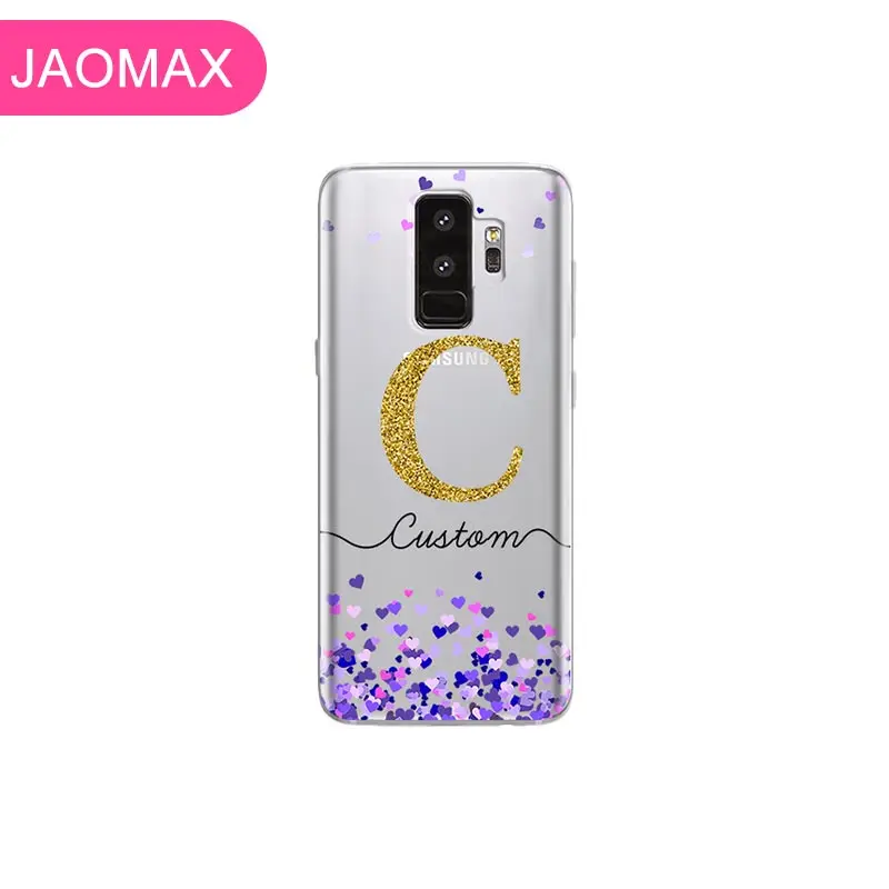 FlowerName20 Jaomax Персонализированные Пользовательское имя цветок чехол для телефона для Samsung Galaxy S6 S7 edge S8 S9 Plus Note 8 Мягкая силиконовая задняя крышка Капа - Цвет: FlowerName20