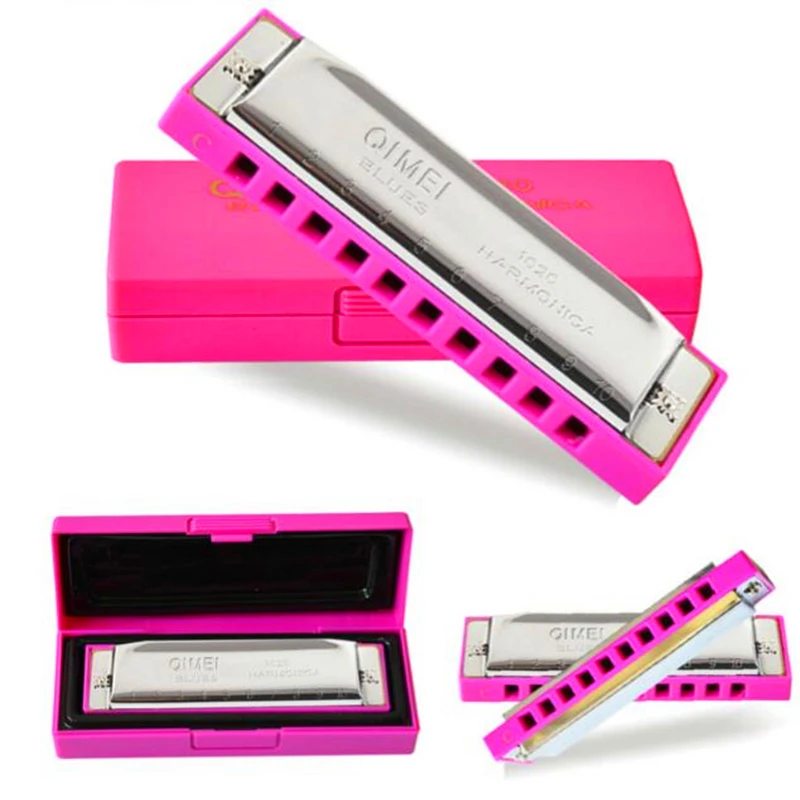 Гармоника с 10 отверстиями музыкальные инструменты синяя гармоника музыкальный