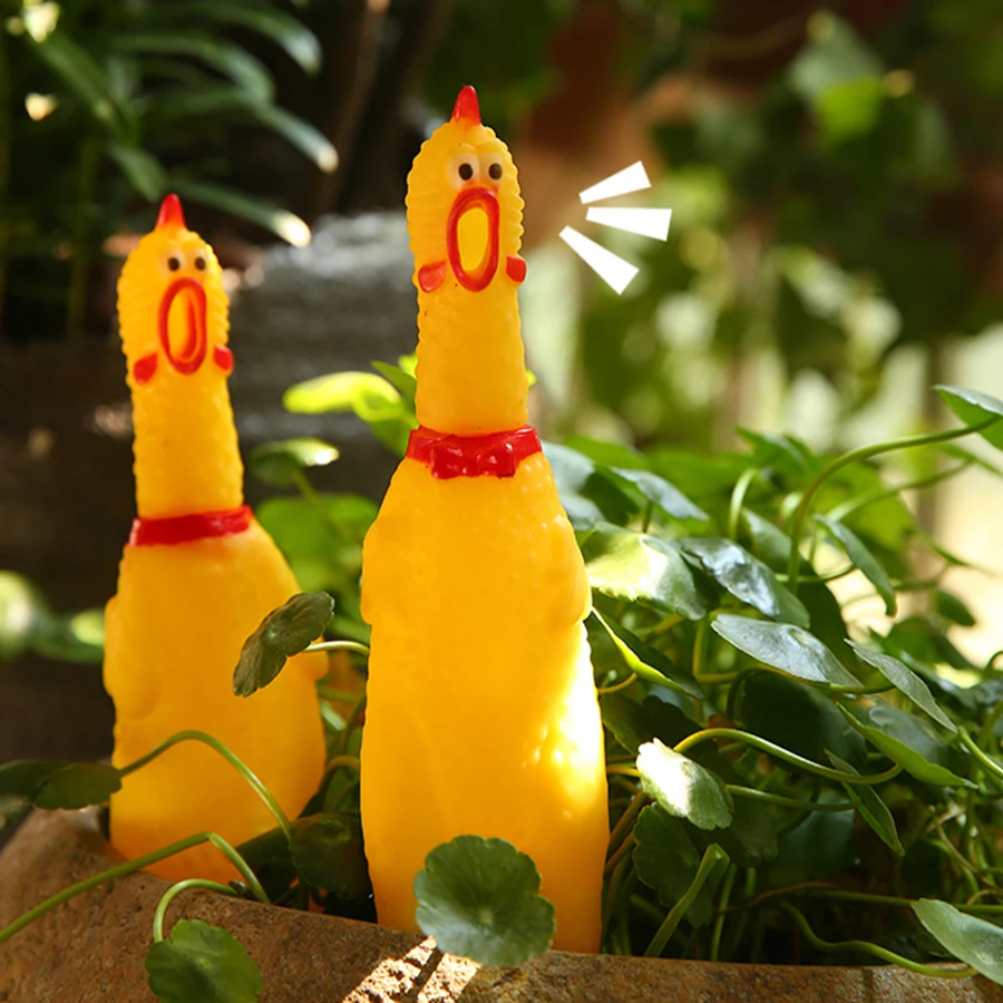 Забавные кричащий цыпленок Pet звуковая игрушка для собаки интерактивные Shrilling