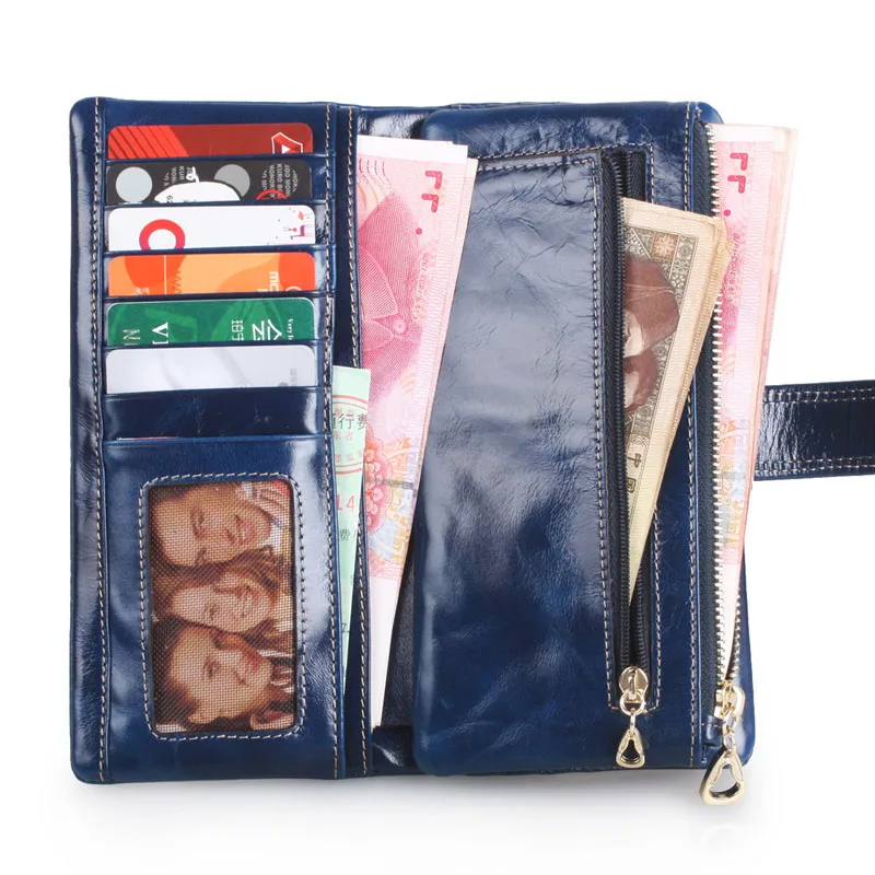 Распродажа 2016 Новинка Для женщин кошельки моды масло воск коровьей чехол из