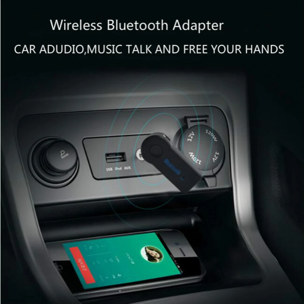 Kebidu handsfree Car Bluetooth Music Receiver Universal 3.5mm Jack A2DP plastic Kit For Audi MP3 | Автомобили и мотоциклы