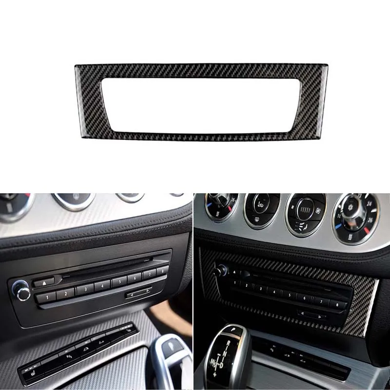 

Real Carbon Fiber Radio CD Player Panel Cover Trim Fit For BMW Z4 2009-2015