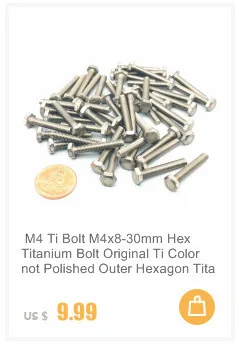 Титановый Болт M3 M4 x6-30mm с круглой головкой Шестигранная розетка Ti цвет не полированный шестигранный привод титановые винты Ti крепеж 10 шт