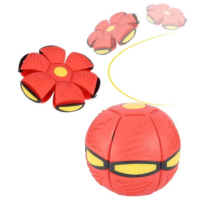 Blue Flat Deformation Ball Flying Saucer Shape Toy Outdoor Bouncing Ball Rebound Bouncing Ball Outdoor Toy - Цвет: Blue