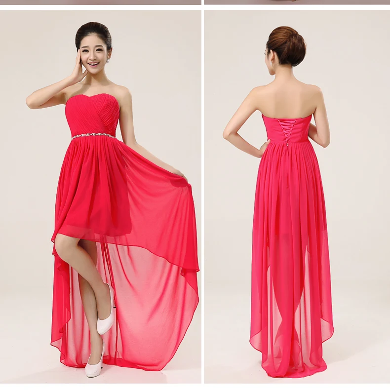 SSYFashion короткие платья для невесты шифоновое платье без бретелек асимметричное кружевное торжественное платье Плюс Размер свадебное платье для выпускного вечера