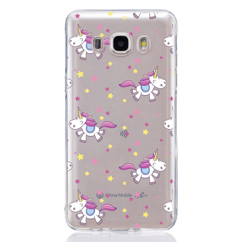 Для Samsung Galaxy A3 A5 2016 2017 prime J1 J2 J3 J5 J7 TPU цветной мягкий чехол с единорогом Fundas C319 |