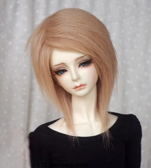 Парик из меха для куклы 1/3 1/4 1/6 BJD DD SD MSD MDD YOSD длинные прямые меховые парики