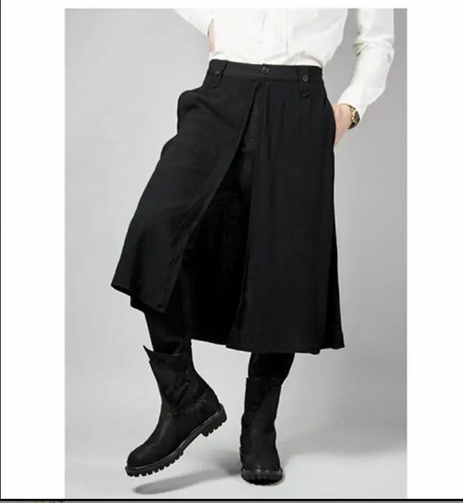 28 44! бесплатная Доставка! дизайн мужская стилист Корейский зимние брюки юбка