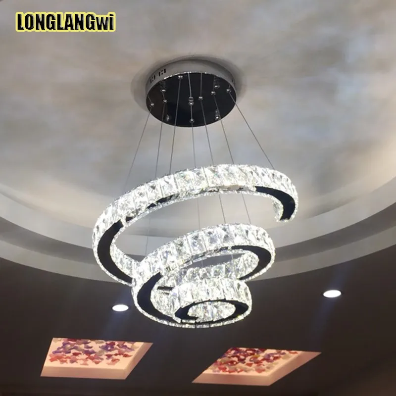 売る 新しいデザイン高品質スパイラルledシャンデリアクリスタルランプモダンな照明ustreダイニングルーム器具バーライトシャンデリア
