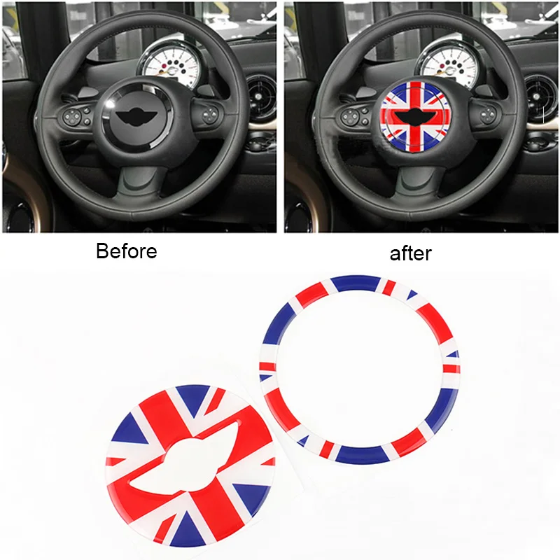3D ABS наклейка на руль для Mini Cooper Countryman JCW R55 R56 R60 Mini Cooper аксессуары для стайлинга автомобилей