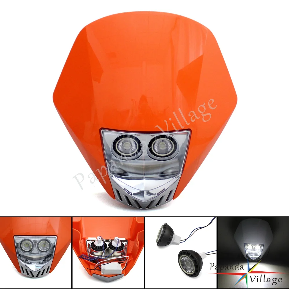 Светодиодная фара Papanda для мотоцикла Головной фонарь Honda Yamaha Kawasaki Suzuki MX Motocross|headlamps