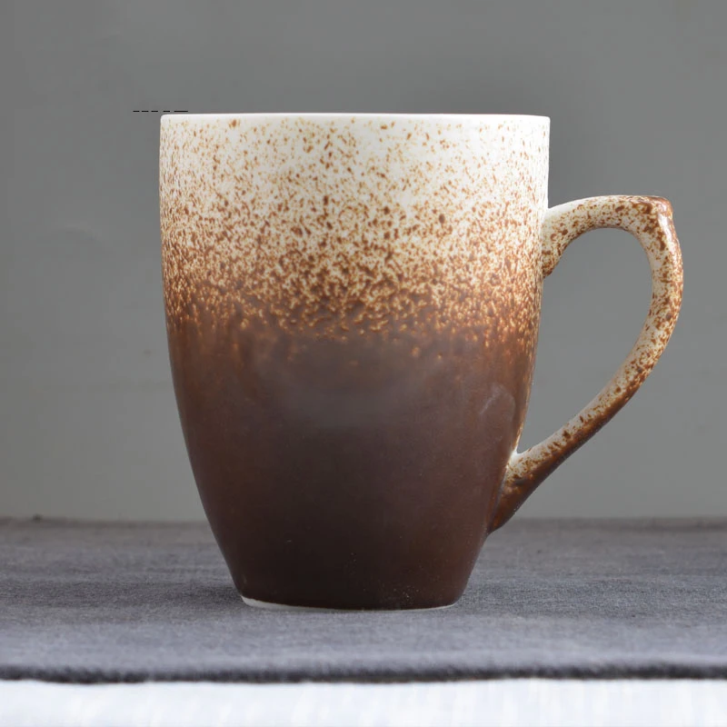 Винтажная керамическая керамика в японском стиле 330 мл кофейная кружка ручной