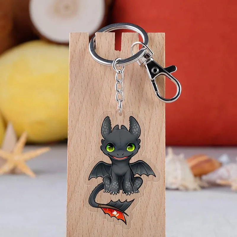 H09 С изображениями героев мультфильма «Как приручить дракона фигура дракона брелок игрушка акриловые Ночная фурия Дракон Беззубик 3 брелок детские игрушки подарочные наборы - Цвет: H09