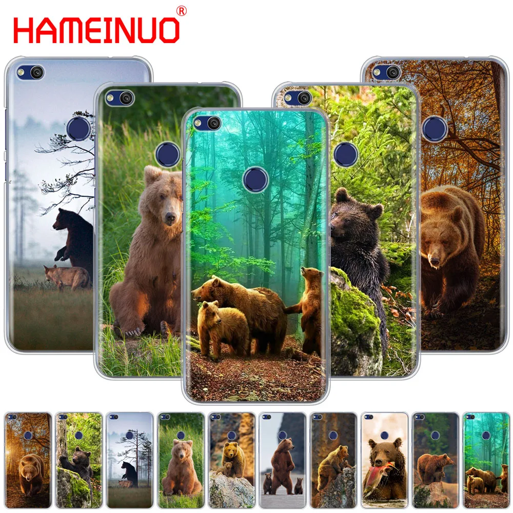 Одинарный чехол HAMEINUO с коричневым медведем из Аляски для телефона huawei Ascend P7 P8 P9 P10
