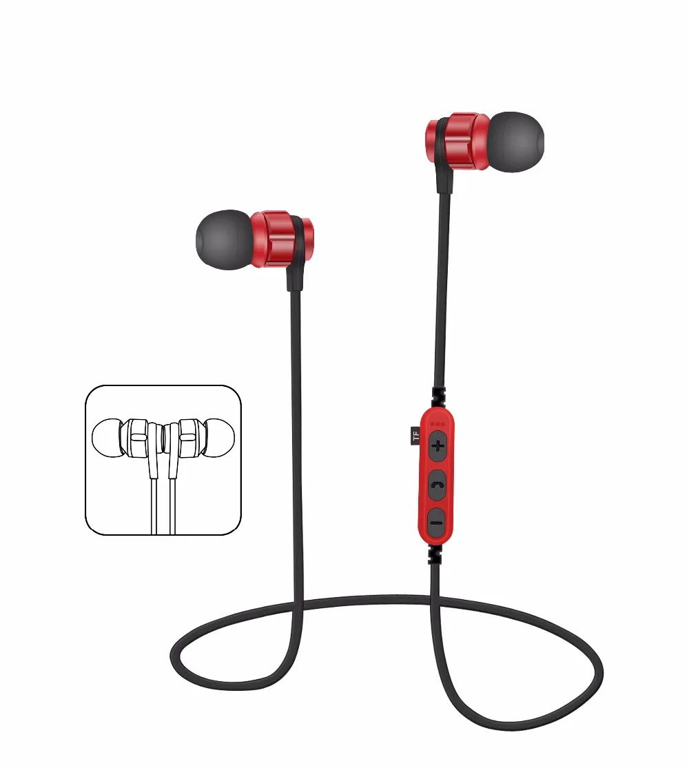 SMILYOU T8 Металлическая магнитная bluetooth гарнитура 4 2 Спортивная Беспроводная с