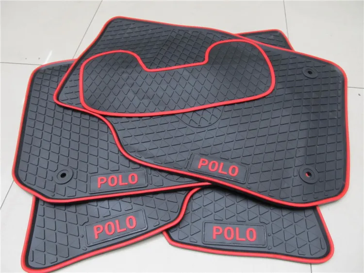 special latex non slip carpets no odor waterproof anti skip rubber car floor mats for VW POLO | Автомобили и мотоциклы
