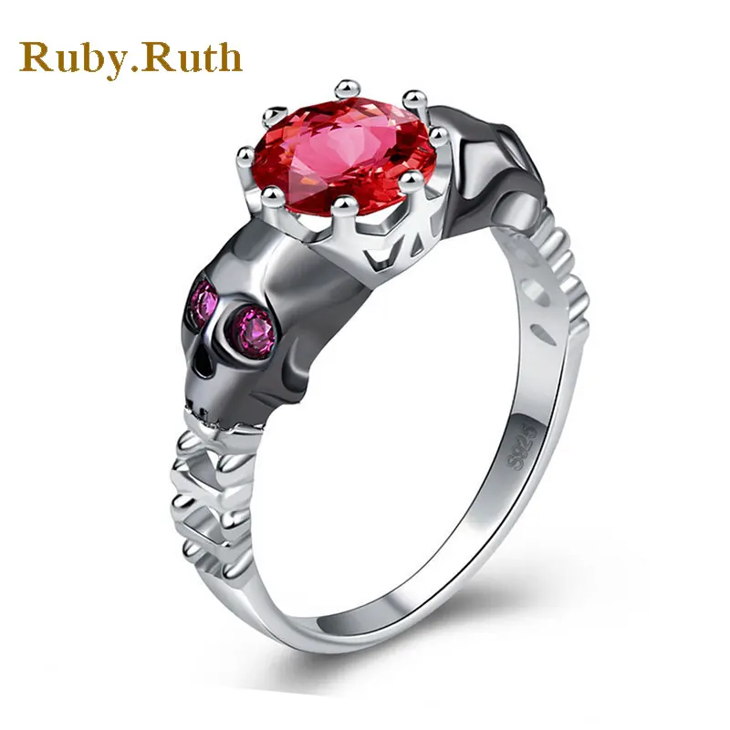 Женское кольцо скелет с черным кристаллом|skeleton ring|fashion rings for womenrings women |