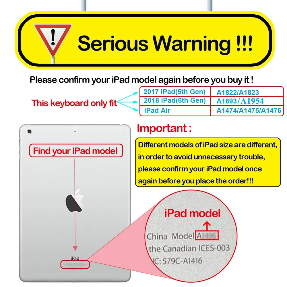 Корпус клавиатуры подходит для iPad 9 7 2018 6th/iPad 2017 5th/iPad Air1 bluetooth-клавиатура с