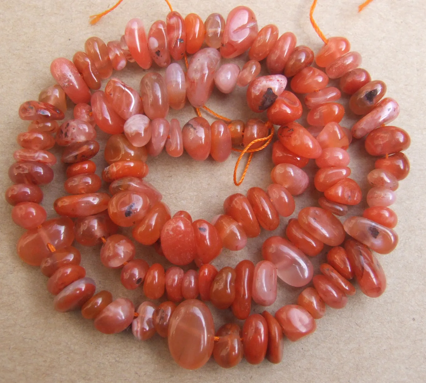 3-8 мм натуральные камни кусочки, свободные бусы 15" - Цвет: Carnelian