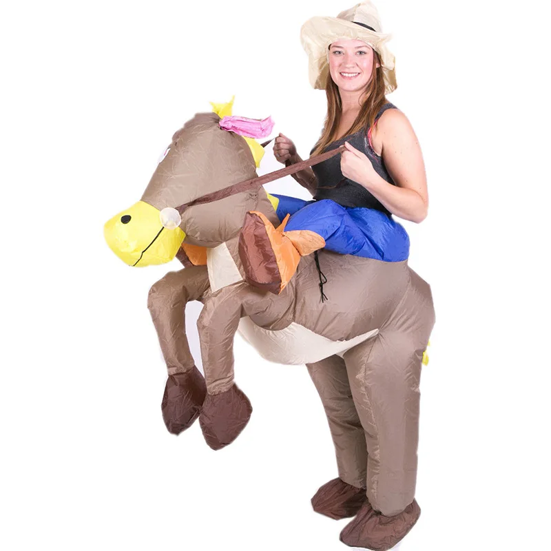 Надувные Ковбой Костюм пастушка Верховая езда Hallowee маскарадный костюм |