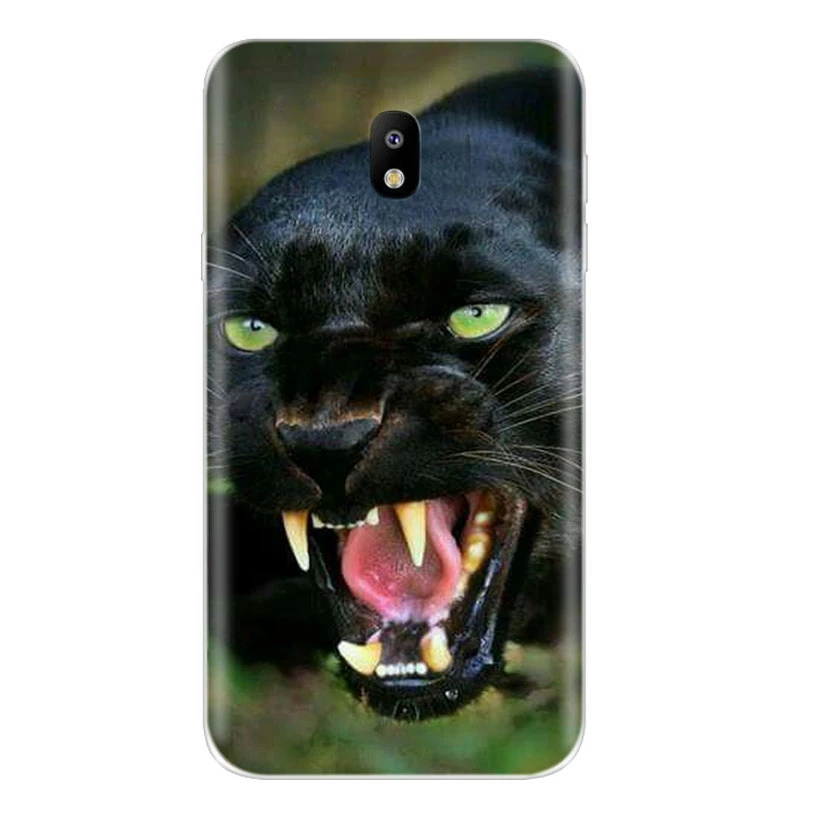 Soft TPU Case For Samsung Galaxy J1 J2 prime J3 J4 J5 J6 J7 2016 2017 2018 Silicon Pattern Cover Lion leopard AE106 |