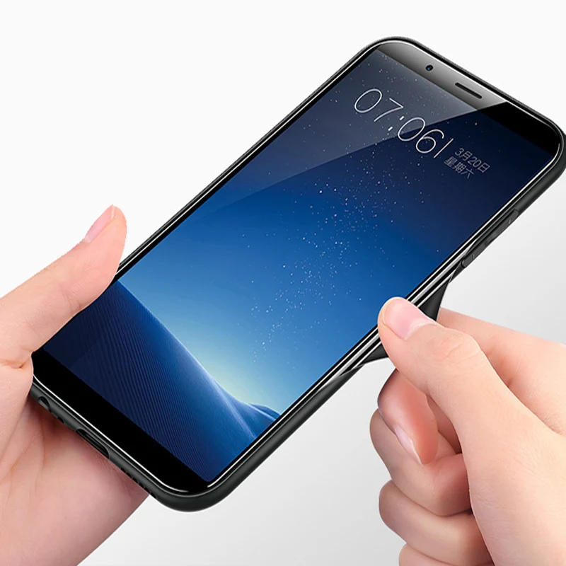 Роскошные Ретро Мультфильм закаленное Стекло задняя крышка для OPPO F7 Защитные