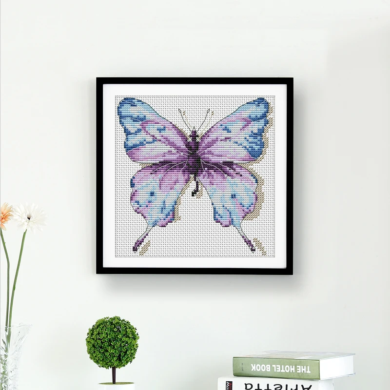 Набор для рукоделия вышивка крестиком с изображением животных и бабочек ручная