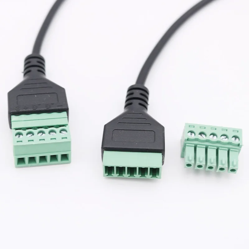 10 шт./лот USB C 3 1 Тип Female до 5 Pin разъем с щит цельный кабельный наконечник адаптер