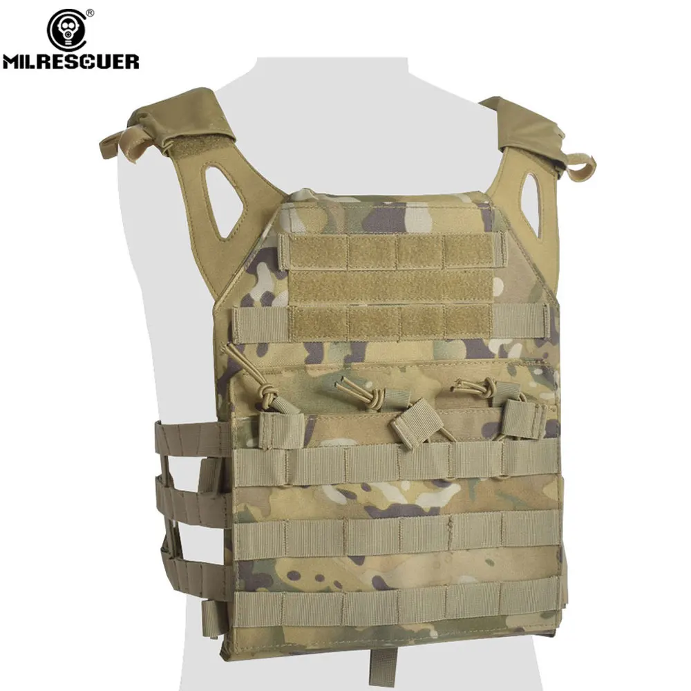 MC MILRESCUER Камуфляжный охотничий военный тактический жилет Wargame Body Molle Armor охотничий JPC жилет боевое снаряжение для страйкбола - Цвет: MC