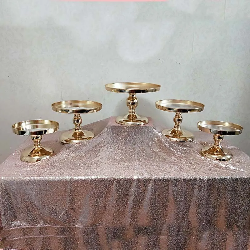 5pcs in set 1 шт.-5 шт. зеркало свадебное украшение 2 или 3 уровня кекс дисплей золотая металлическая, для подставки для пирожных - Цвет: 5pcs in set