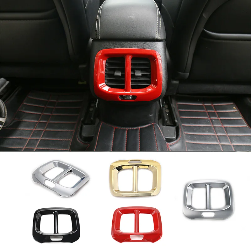 

SHINEKA High Quality ABS Rear Seat Air Outlet Vent Cover Frame for Jeep Cherokee 14-16 High Quality Car Accessories