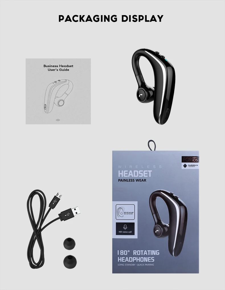 Arlado YL-6S беспроводные Bluetooth наушники герметичные наушники-вкладыши 180 ° свободно вращающийся наушник Быстрая зарядка наушники для смартфона