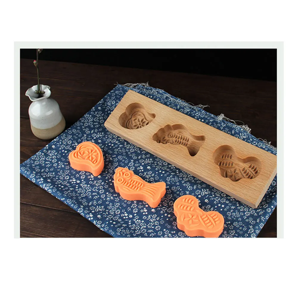 Деревянный форма для печенья 3D помадка Mooncake выпечки штамп Кондитерские
