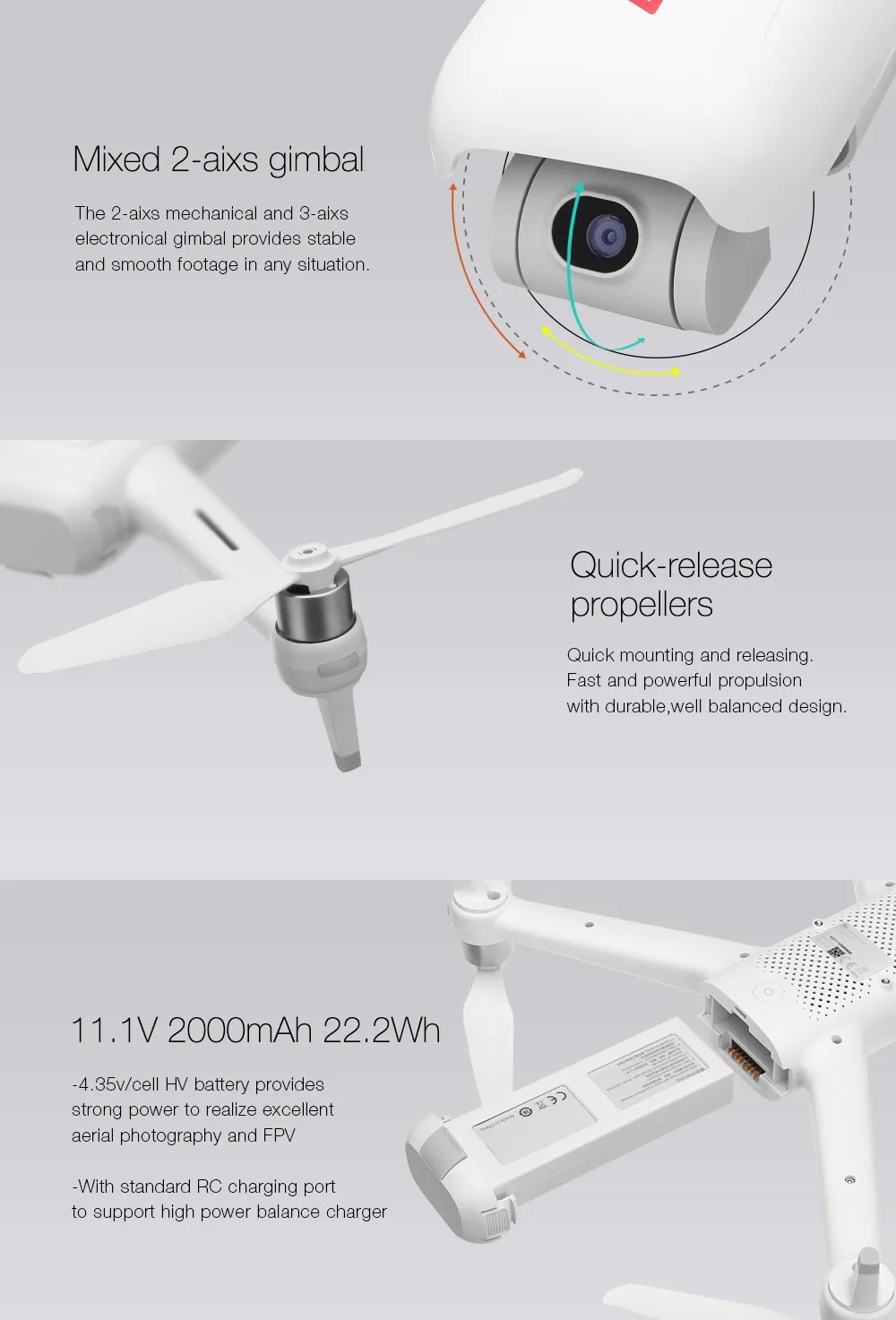 Xiaomi FIMI A3 5,8G gps Дрон 1 км с видом от первого лица 25 минут с 2-оси Gimbal 1080P Камера RC Quadcopter RTF Follow Me(следуй за мной